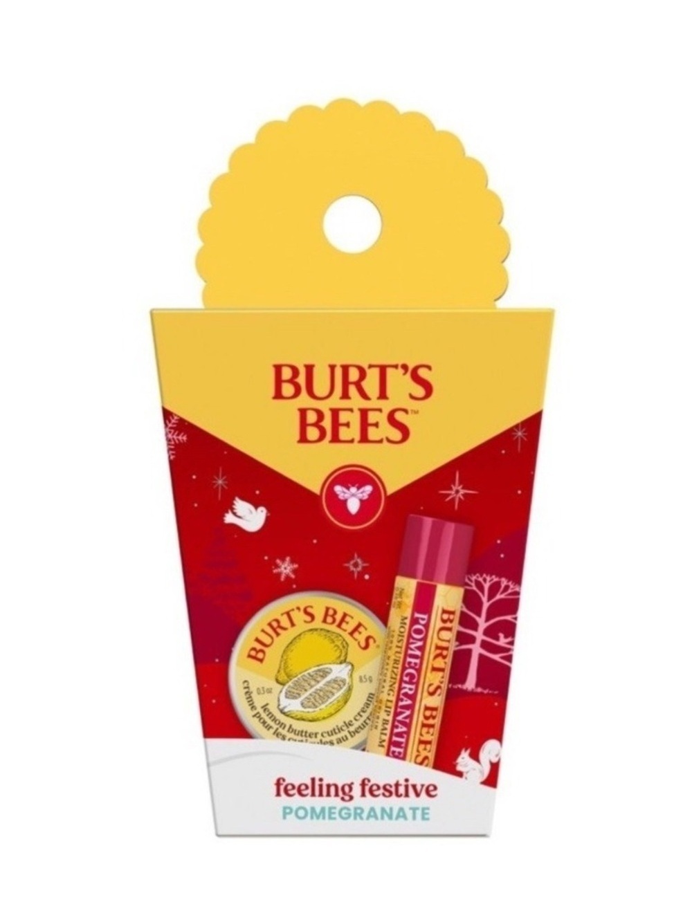 Burt’s Bees Pomegranate Lip Balm & Lemon Butter Cuticle Cream Gift Set NEW